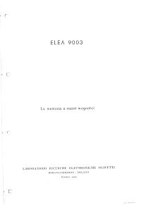 Manuale Elea 9003 - La memoria a nastri magnetici