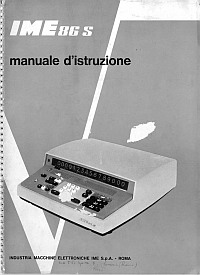 Manuale d'istruzione IME 86 S