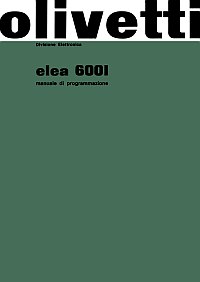 Manuale di programmazione Elea 6001