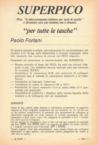 Articolo sul SuperPico