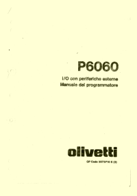 P6060 - Manuale I/O